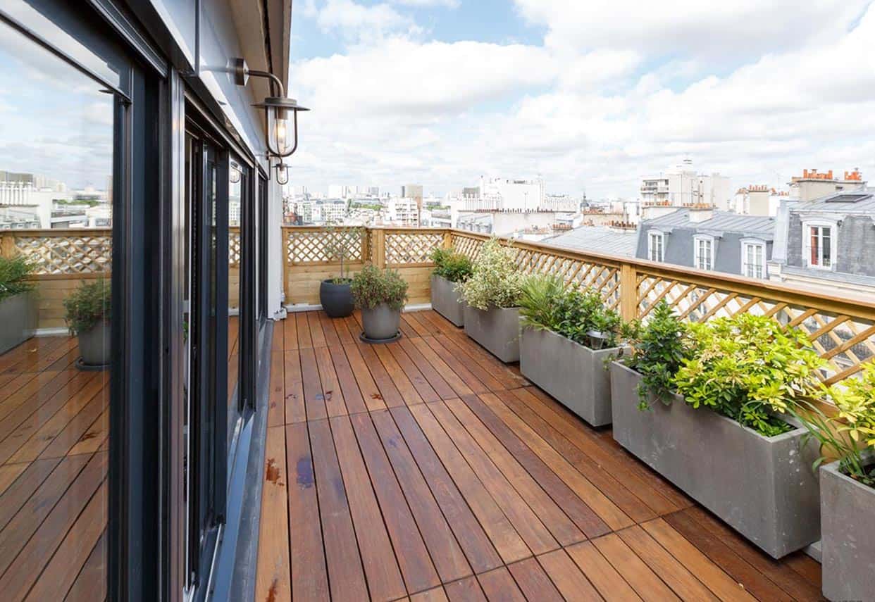 Rénovation complète de la terrasse extérieure appartement à Paris 75012